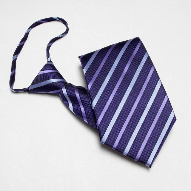 Striped Men's Zipper Ties