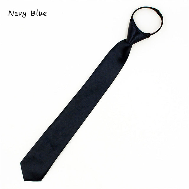 Colorful Slim Narrow Zipper Ties For Men